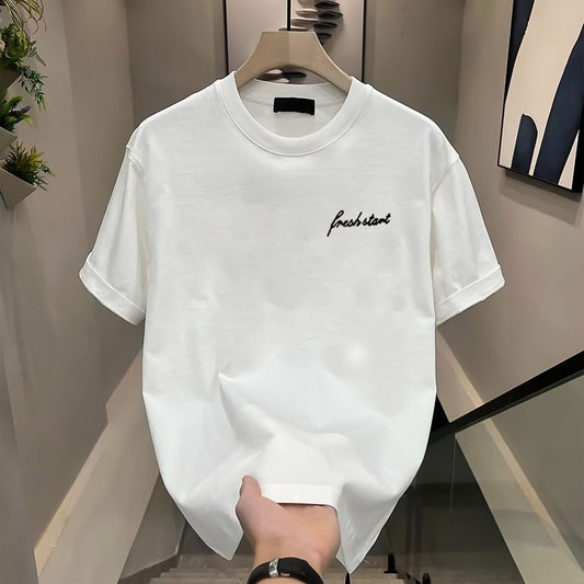 100%Pure Cotton Men's T-shirt 2025 New