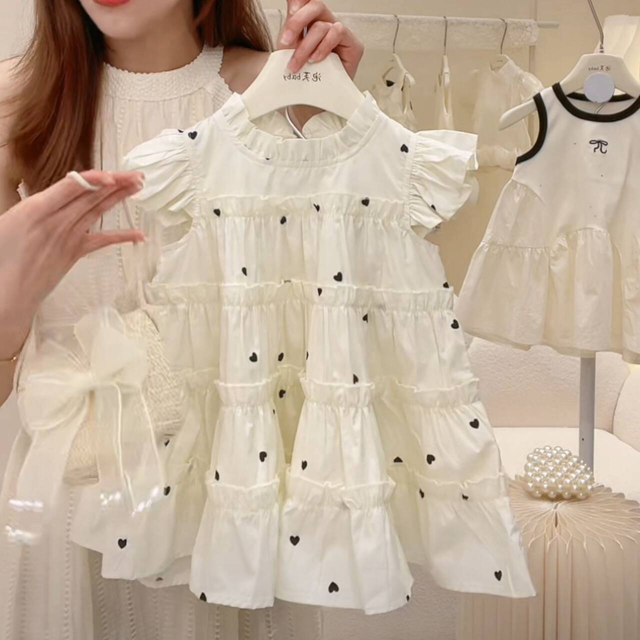 Little Salted Lemon baby Summer New Dress2025Girls' Embroidered Flower Bud Dress Stylish Baby Girl Tank Dress Trendy