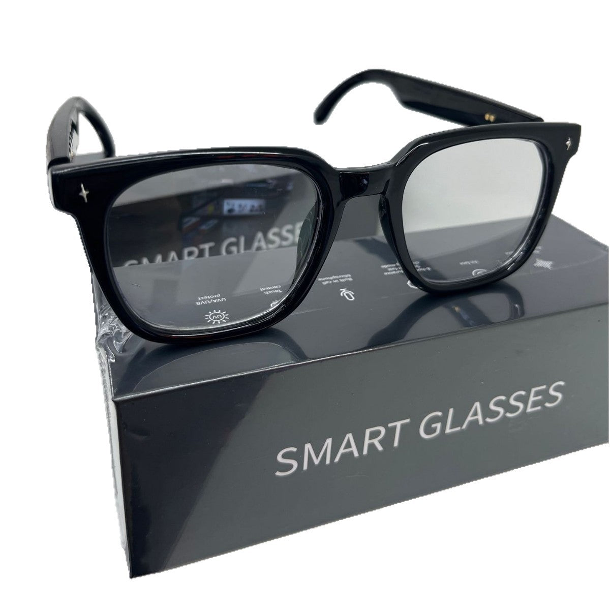 Cross-border Smart Glasses Unisex Bluetooth Sports Sunglasses Listening to Music Calling Headphones Transparent Replacement Lenses1009