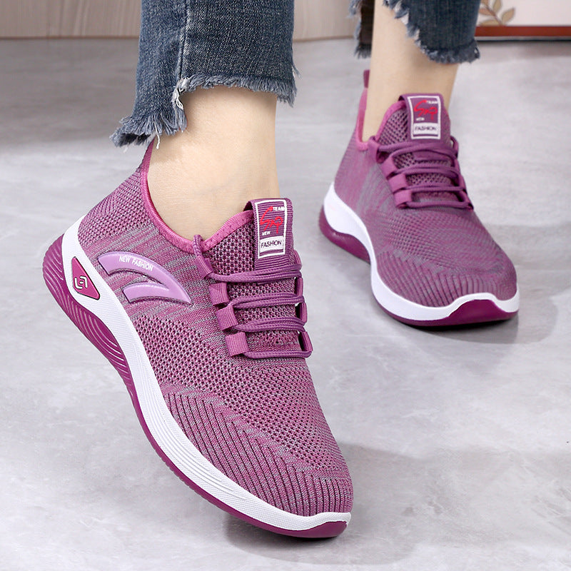 Old Beijing Cloth Shoes for Men, Slip-On Woven Surface Walking Shoes, Elderly Shoes, Non-Slip Soft Sole Casual Sports Shoes
