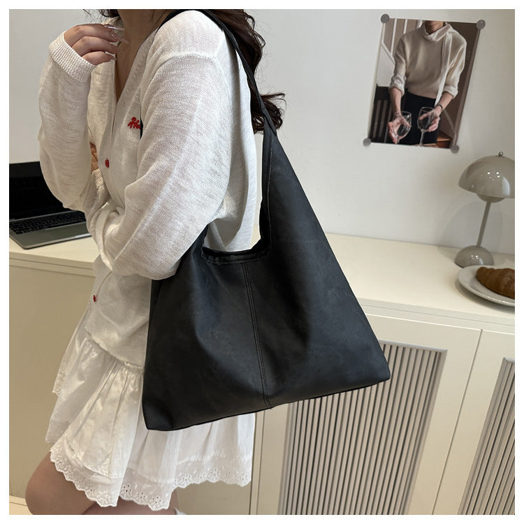 European and American Style Large Capacity Women's Bag2025Summer New Fashionable Single Shoulder Tote Bag Casual Underarm Bag