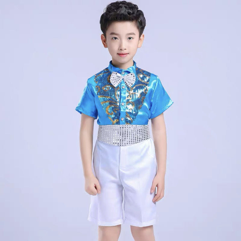 Children's Performance Costume Puffy Skirt for Girls New Sequin Tulle Skirt Kindergarten Dance Princess Dress Performance Costume for Girls
