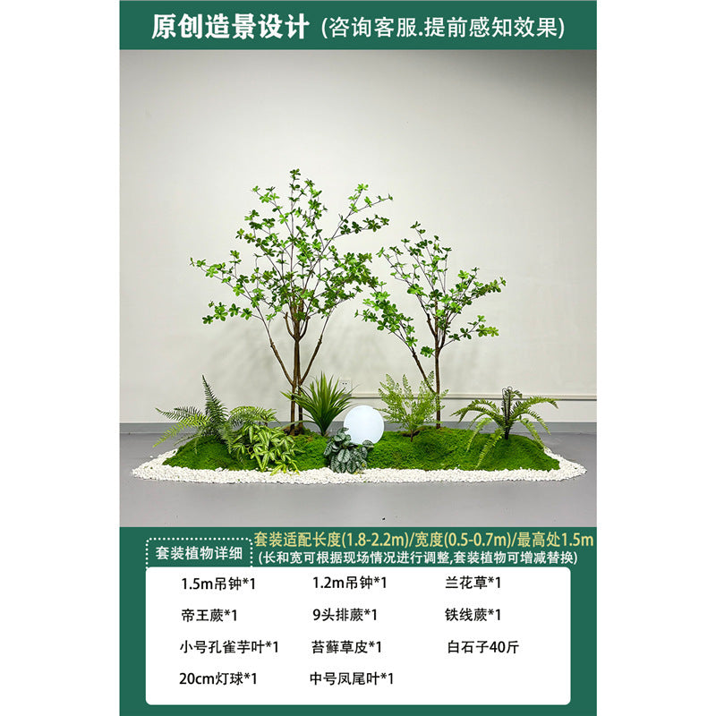 Artificial Plant Landscaping Large Anthurium Traveler's Palm Potted Plant Office Dining Room Staircase Under Cabinet Window Green Plant Decoration