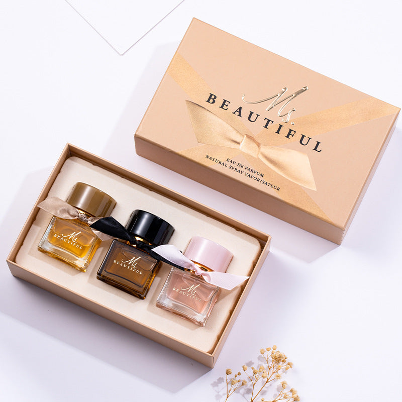 Flower Story Gift Box Women's Perfume Four-piece Set Perfume Wholesale Long-lasting Light Fragrance Recommended Black Coffee Perfume Women