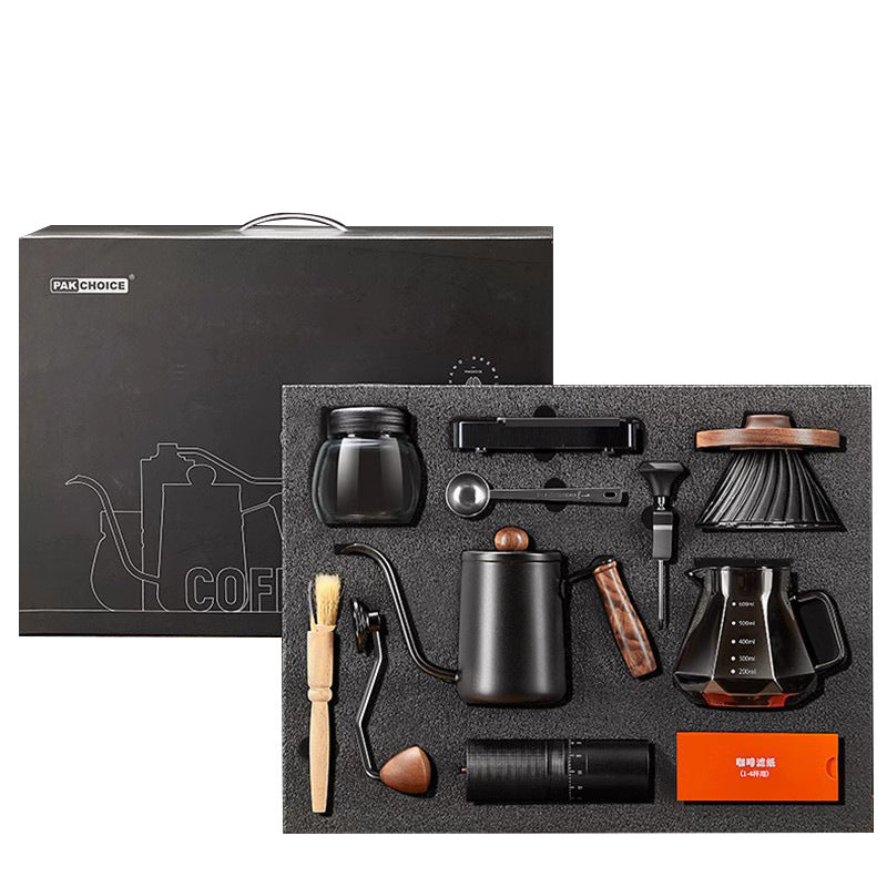 Hand Brew Coffee Set Hand Brew Coffee Pot Filter Cup Sharing Pot Grinder Set Coffee Utensils Gift Souvenir