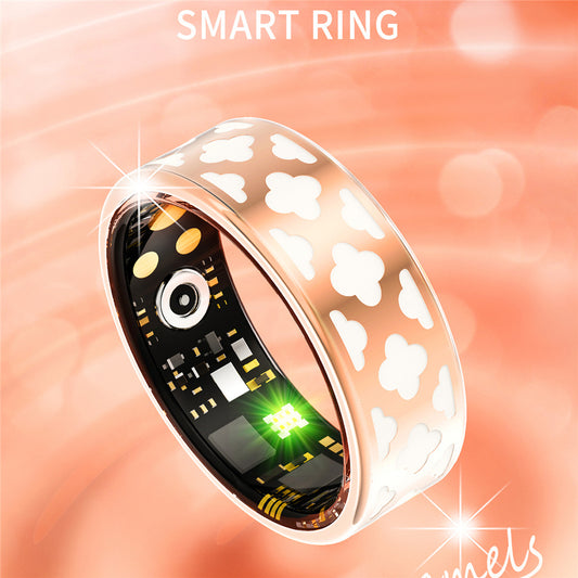 Cross-Border Hot-Selling Niche Black Technology R10M Enamel Color Smart Ring Heart Rate Blood Oxygen Sleep Monitoring Sports Photo
