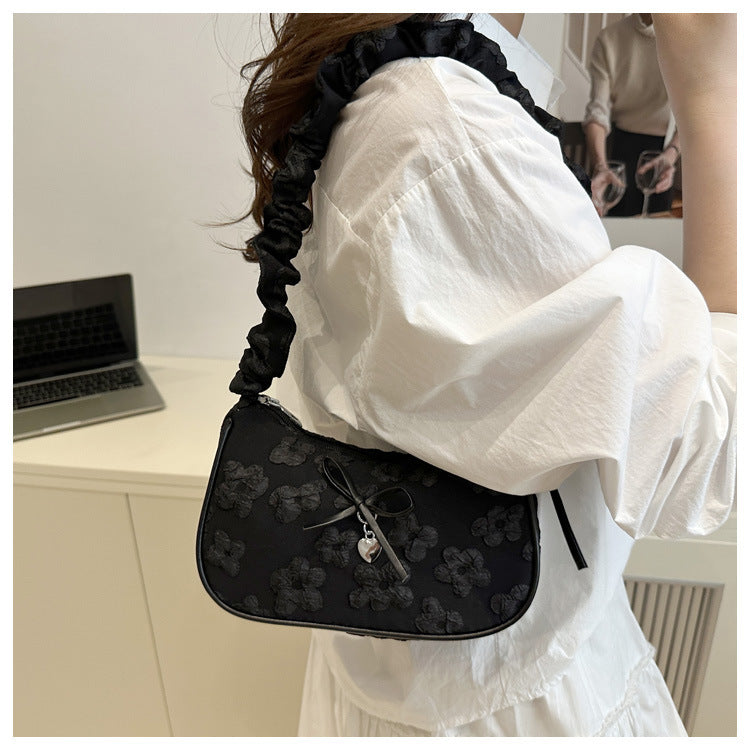 French Niche Bag for Women2025Summer New Fashion ins Sweet Cool Girl Versatile Fashion Single Shoulder Bag Underarm Bag