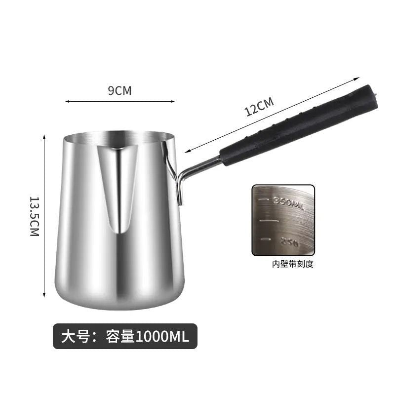 Coffee Latte Art Cup304Stainless Steel Milk Frothing Pitcher with Spout for Making Milk Tea and Heating Milk
