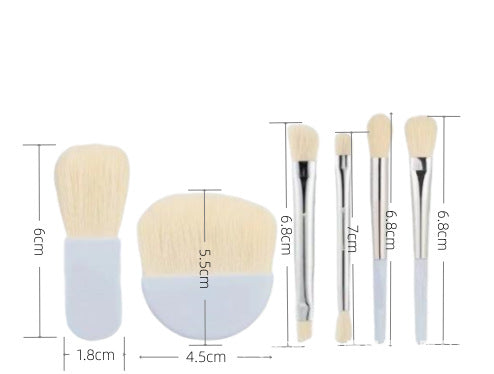 New6Travel size makeup brush set portable beginner brushes mini i Loose Powder Contour Concealer Dotting Brush