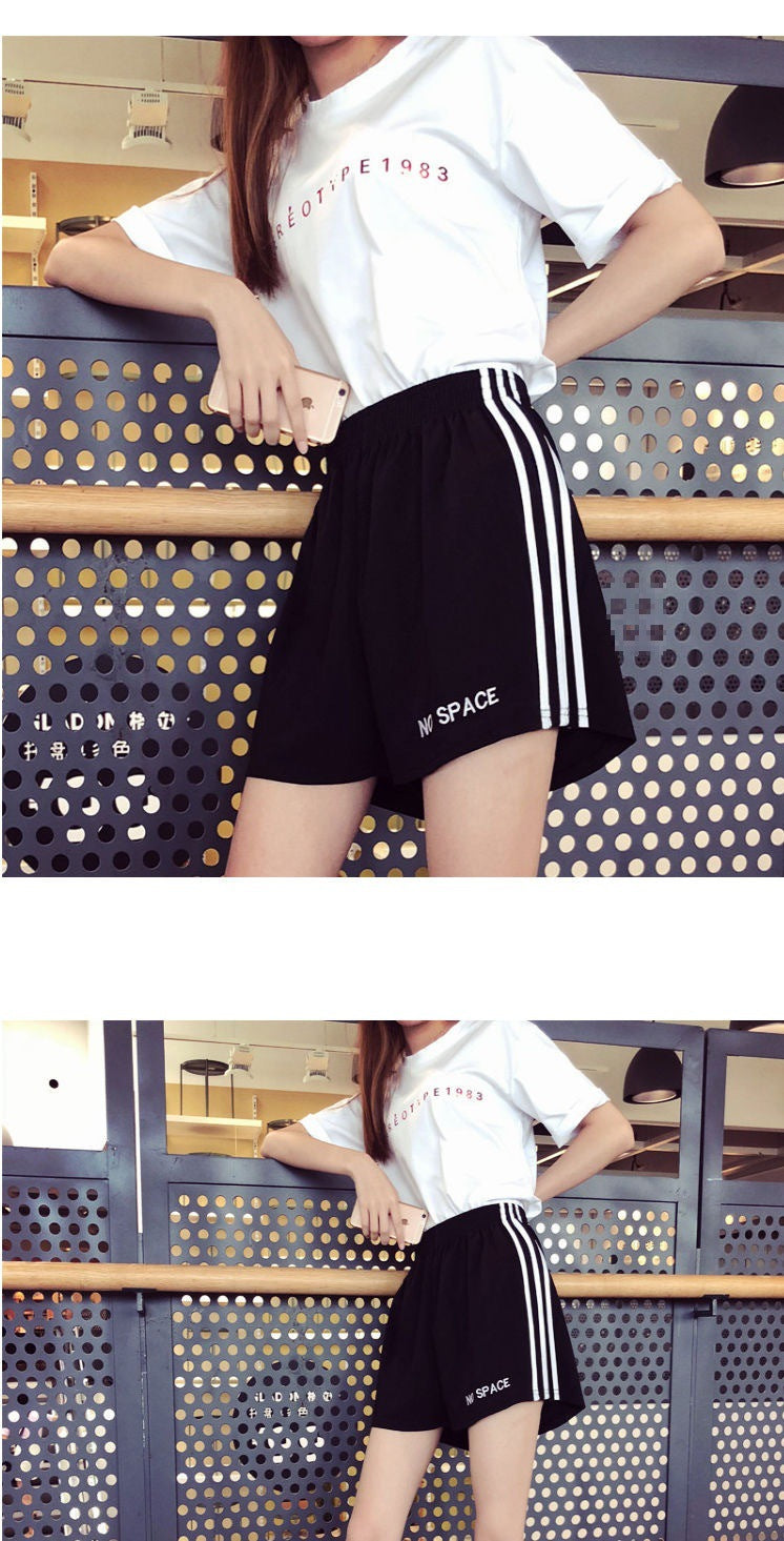 Summer Thin Sports Shorts for Women, Three-Quarter Running Shorts, Loose Casual Korean Style Ultra-Short Hot Pants, Beach Shorts for Outdoor Wear