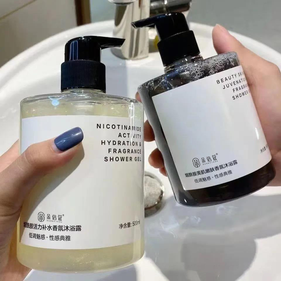 Internet Celebrity Hot-Selling Niacinamide Smooth Hair Conditioner Oil Control Anti-Dandruff Shampoo Body Wash Set Long-Lasting Fragrance Hair Care