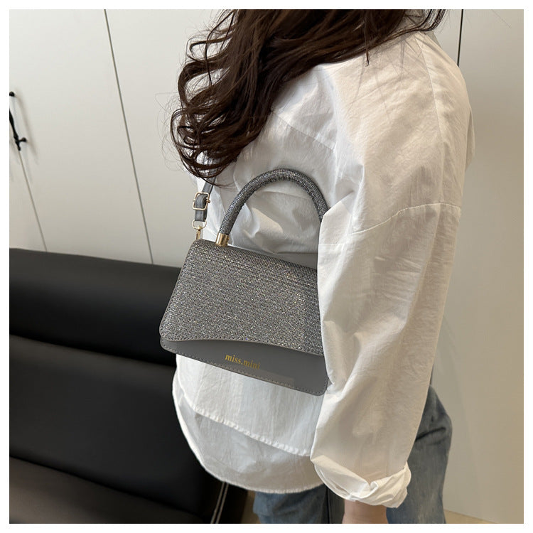Women's New Bag2025Spring Fashion Light Luxury High-End Diamond-Studded Bag Simple Crossbody Bag for Women Large Capacity Hot Sale