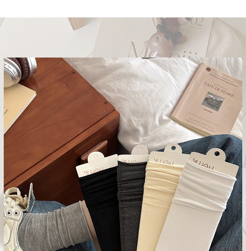 Socks Pure Cotton Women Summer Thin Style Pile Socks Solid Color Mid-Calf Socks Oxygen Cotton Confinement Socks Women Long Socks Zhuji Socks Industry