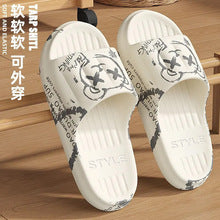Men's Three-Stripe Slippers2024New Korean Style Outdoor Indoor Home Bathroom Non-Slip Beach Sandals