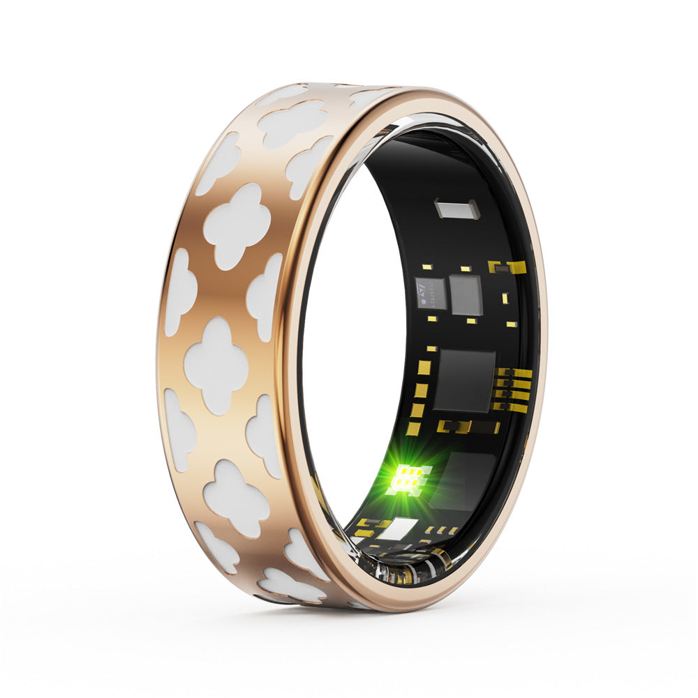 Cross-Border Hot-Selling Niche Black Technology R10M Enamel Color Smart Ring Heart Rate Blood Oxygen Sleep Monitoring Sports Photo