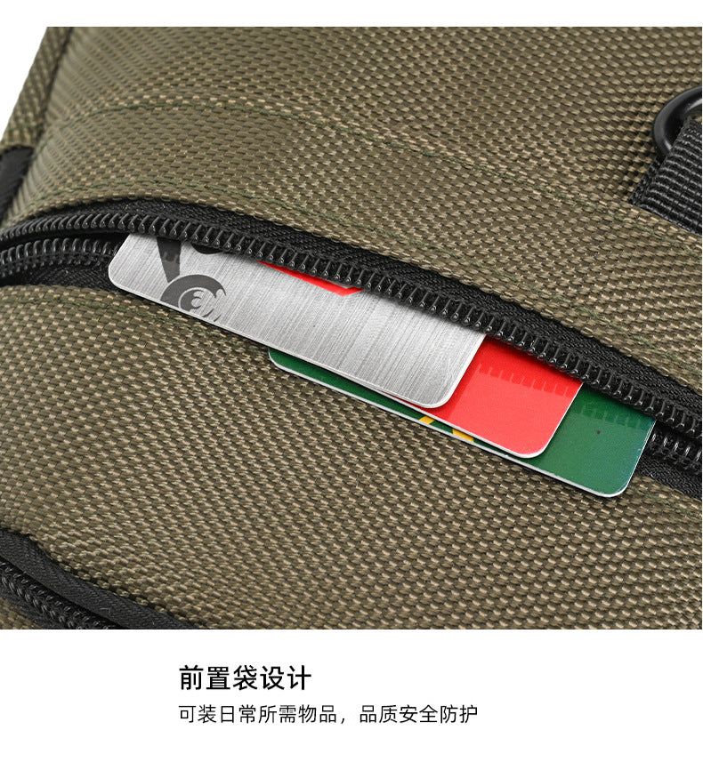Silk Chest Bag Autumn New Large Capacity Casual Men's Bag Lightweight Simple Water-Resistant Oxford Cloth Crossbody Backpack