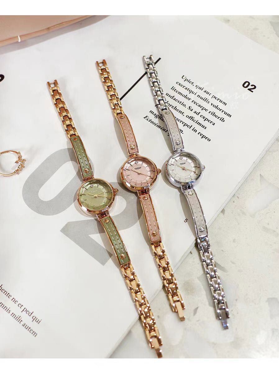 Dishidu Dishidu Women's Watch Bracelet Watch Exquisite Compact Women's Light Luxury Niche Quartz Women's Watch High Aesthetic