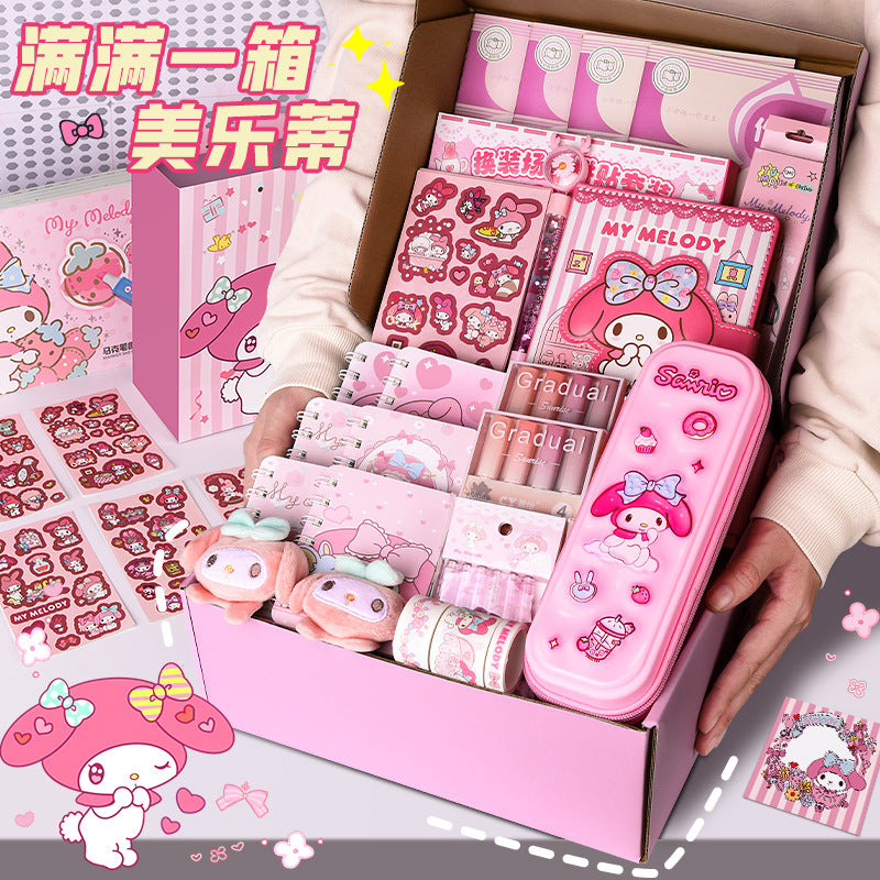 Back-to-School Kuromi Girl Stationery Set Gift Box Learning Supplies Toys First Grade New Student Gift Box http://detail.1688.com/offer/912261155366.html