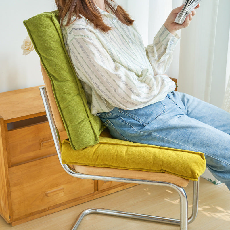 Northern Europe ins Solid Color Cushion Office Chenille Thickened Chair Pad Bedroom Bay Window Cushion Tatami Futon