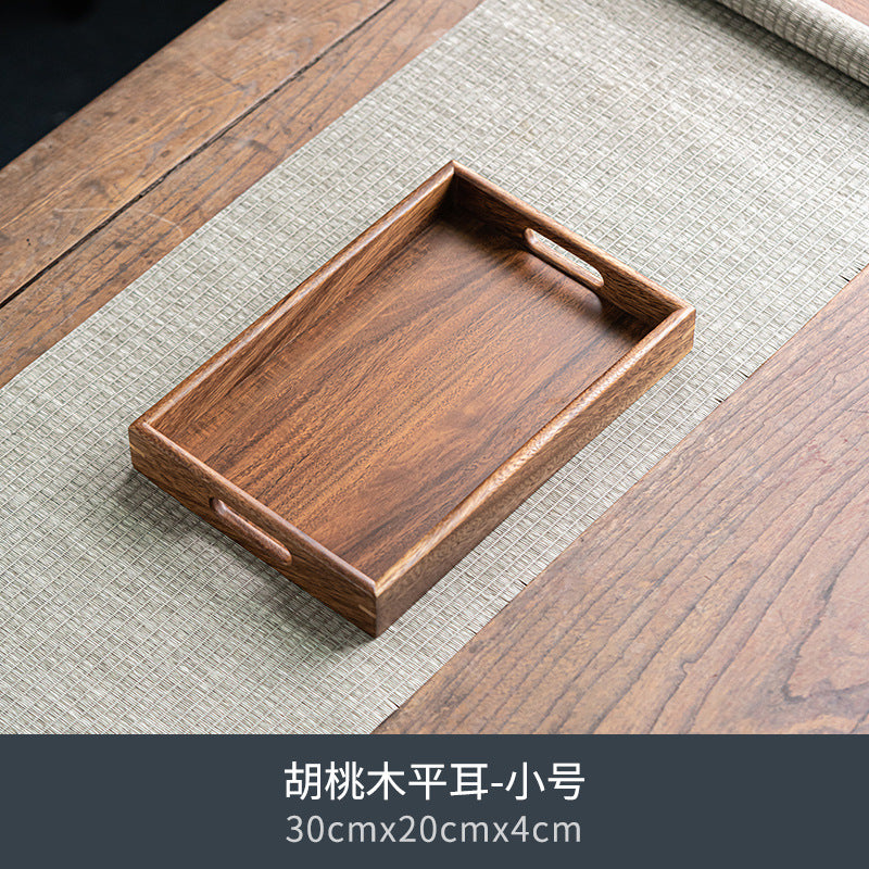 Walnut Tea Tray Minimalist Dry Tea Tray Cup Storage Tray Chinese Style Candy Dessert Fruit Tray Tea Room Tea House Wholesale