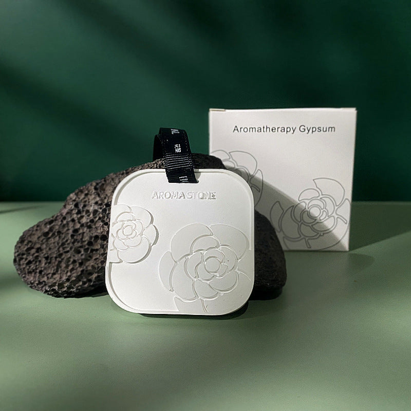 Wardrobe Aromatherapy Hanging Camellia Pattern Gypsum Aromatherapy Scent Tablets Bedroom Toilet Car Aromatherapy Gift Box