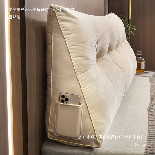 Triangular Bed Headrest Pillow Bed Cushion Double Backrest Soft Pack Waist Support Sofa Bedroom Plush Removable Washable Tatami