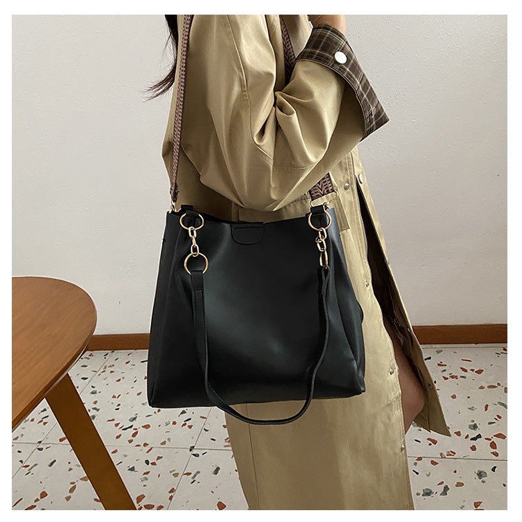 Women's two-piece large capacity bag set2024New Fashion Commuting Handbag Simple Casual Shoulder Tote Bag for Women