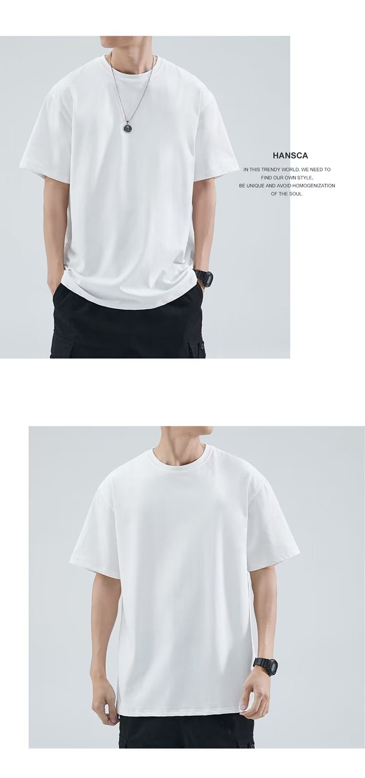Summer New Short Sleeve Loose t T-shirt Men Fashion Brands Casual Half Sleeve Trendy T-shirt Bottoming Shirt Half Sleeve Shirt