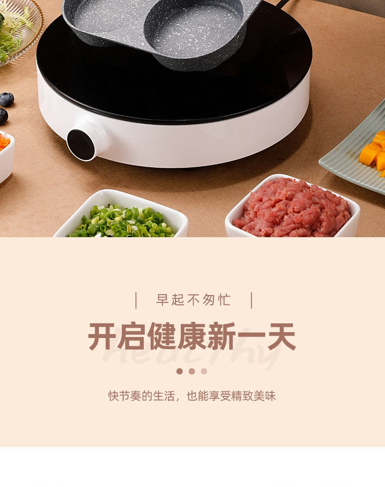 【Source Factory】Foreign Trade Hot-Selling Maifan Stone Four-Hole Egg Frying Pan 3-in-1 Non-Stick Breakfast Pan