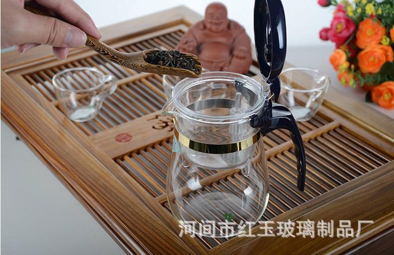 Wholesale High Borosilicate Glass Elegant Cup Heat-Resistant Glass Filter Teapot Detachable Washable Tea Brewing Pot Tea Infuser Exquisite