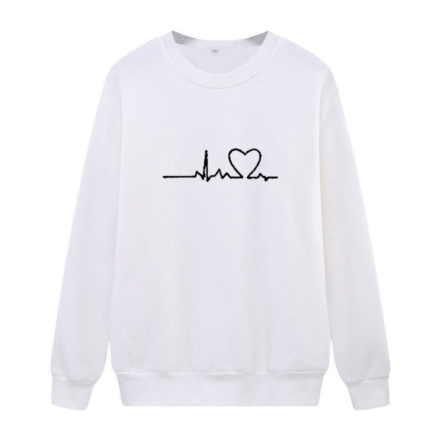 Cross-Border2024New Autumn Winter Round Neck Sweatshirt Casual New Style Couple Large Size Loose High-end Feel Printed Top