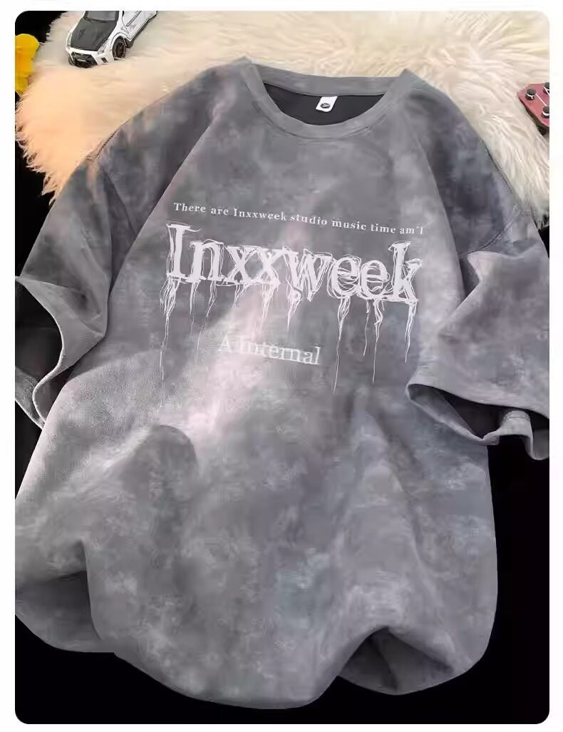 American Style Tie-Dye Men's Plus Size T-Shirt