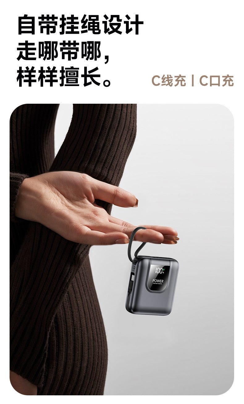 Wholesale  Mini digital display with built-in cable power bank20000High Capacity Portable POWER BANK