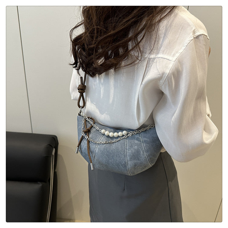 French Niche Ox Horn Bag for Women Shoulder Bag2025New Fashion Dumpling Bag Versatile Simple Crossbody Bag Export