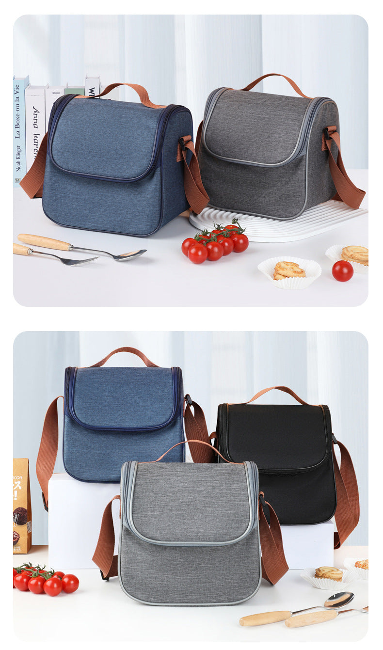 Simple Outdoor Large Capacity Lunch Box Storage Bag, Crossbody Multifunctional Lunch Bag, Portable Handheld Insulated Bento Bag