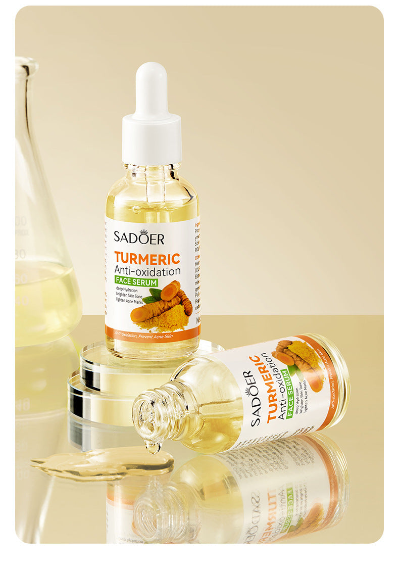 Full English Turmeric Skincare Set SADOER Cleansing, moisturizing, hydrating five-piece set for cross-border foreign trade wholesale