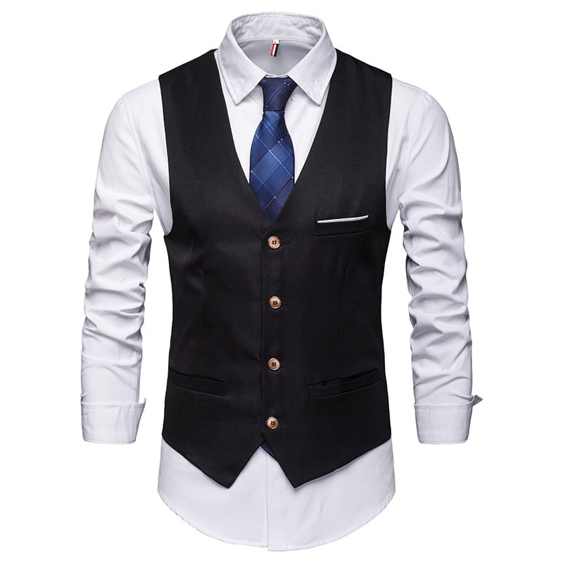 Suit Vest Men’s Formal and Casual Business Style Groomsman Outfit