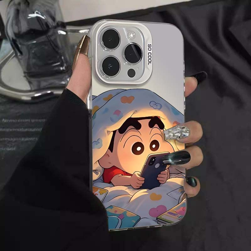 Hide Under the Covers Xiao Xin Apple16pro Phone case iPhone15Colorful Silver Apple13min Painted Anti-drop Case XSXR