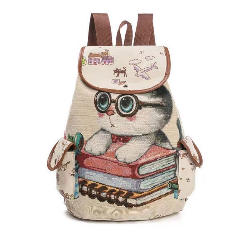 Traditional Style Backpack Chinese Style Travel Cute Cat Unique Backpack Large Capacity Outdoor Versatile Embroidered Backpack http://detail.1688.com/offer/966088612559.html