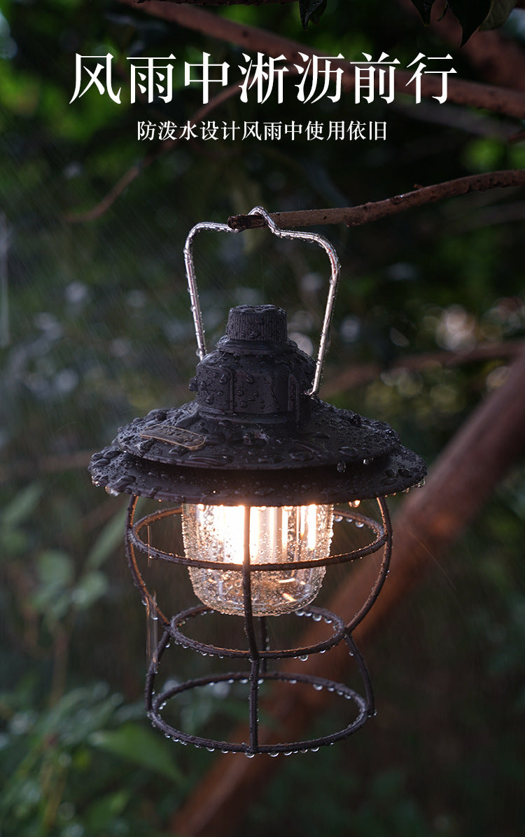 New Outdoor Retro Camping Light Outdoor Strong Light Camping Light LED Tent Lantern Portable Camp Lighting Lantern