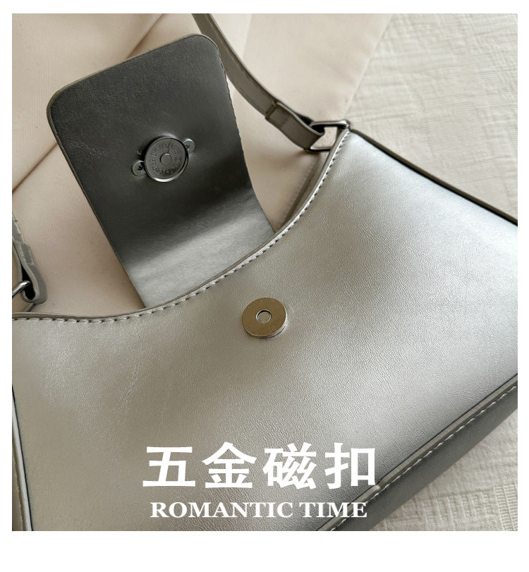 Korean Style Versatile Bag for Women2025Spring New Trendy Fashionable Single Shoulder Bag with Bowknot ins Underarm bag