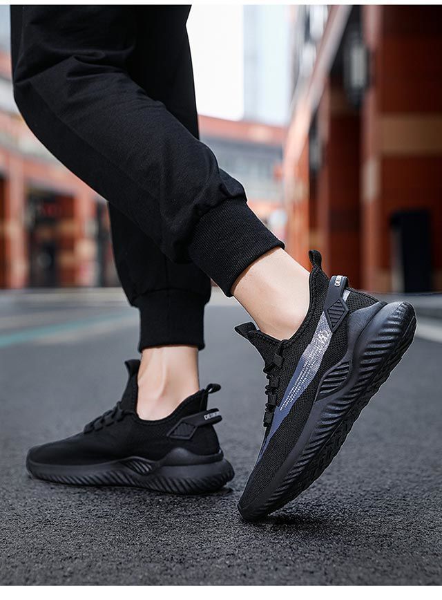 Men's Sneakers2024Spring New Trendy Casual Shoes Running Shoes Couple Shoes Mesh Flyknit Shoes Export