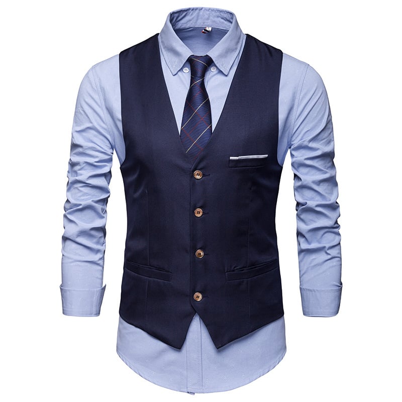 Suit Vest Men’s Formal and Casual Business Style Groomsman Outfit