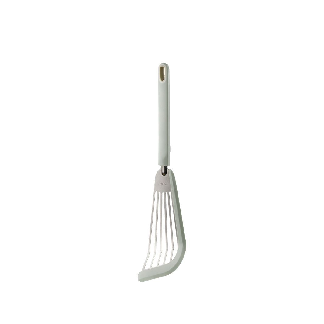 FaSoLa Household High-Temperature Resistant Stainless Steel Spatula Kitchen Stir-Frying Fish Non-Stick Pan Silicone Anti-Scald Cooking Spatula