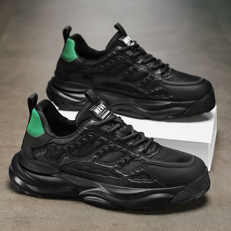 New Fashion Versatile Dad Sneakers2024Summer Trend Thick-Soled Height-Increasing Men's Shoes Mesh Breathable Casual Sneakers