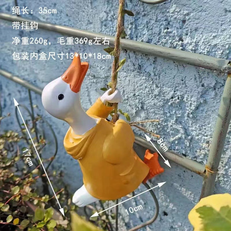 Cute Animal Climbing Bunny Wall Hanging Homestay Outdoor Garden Ornament Courtyard Tree Climbing Landscape Pipe Decoration