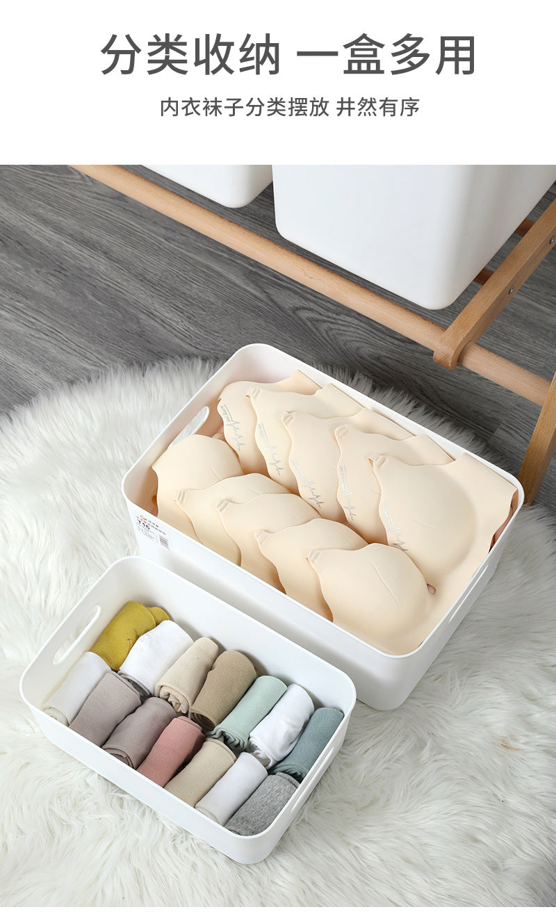 Storage Box Wholesale Storage Box Office Desktop Covered Dustproof Organizing Box Wardrobe Living Room Kitchen Storage Box