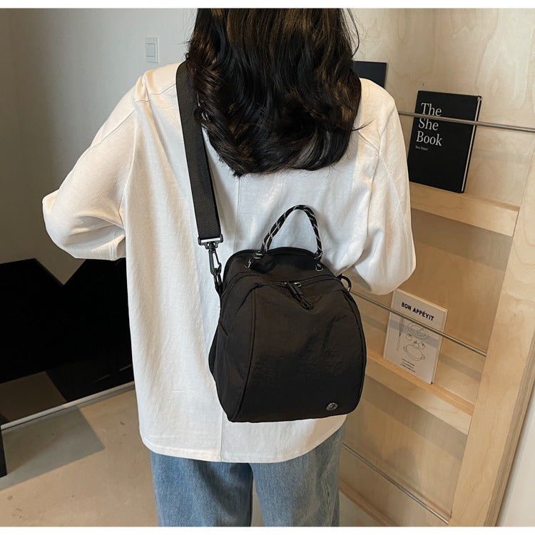 Cross-Border New Japanese Style Shell Small Backpack for Women, Commuting Versatile Crossbody Shoulder Bag, Fashionable Casual Mini Backpack