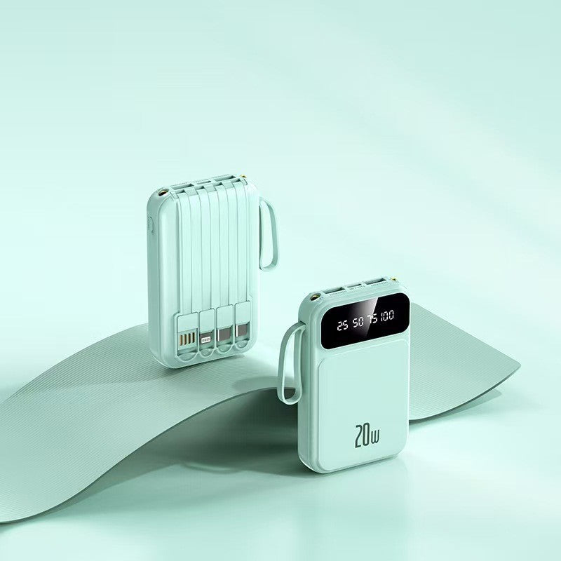 3C Certified Power Bank with Cable20000mAh large capacity portable power bank suitable for airplane use LOGO Customization