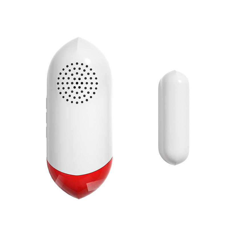 wifi Smart Sound and Light Sensor Door Magnetic Alarm Tuya Door and Window Intrusion Alert Anti-theft Alarm